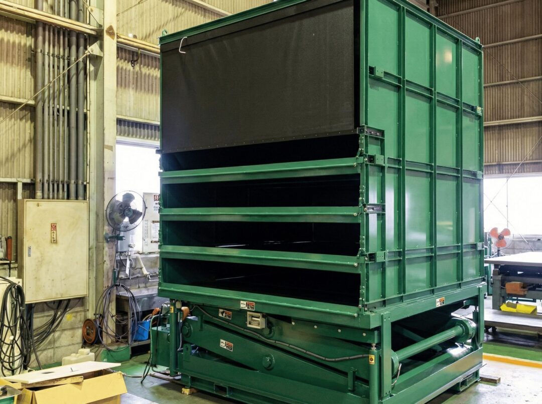 電波暗室の試験を邪魔しない！地下へ完全格納する特注リフト